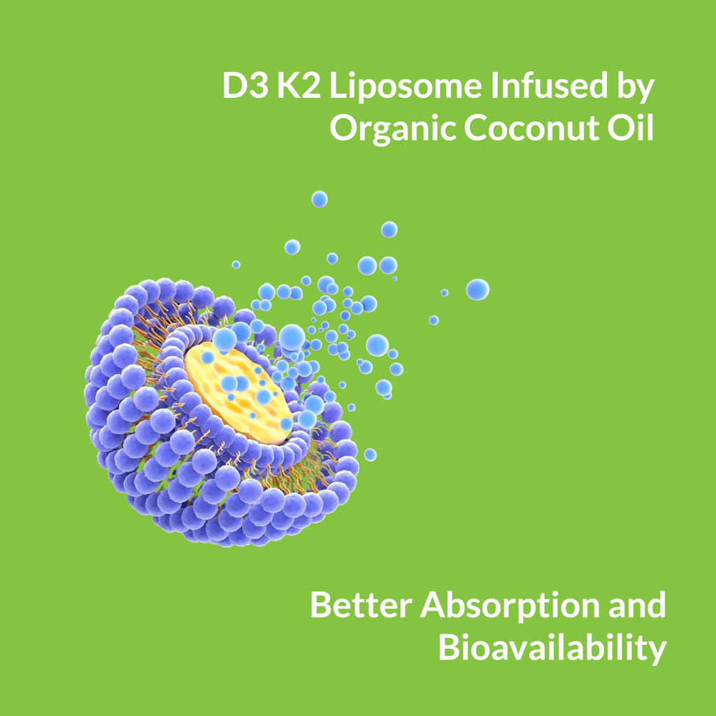 UpNourish Liposomal D3 K2 Vitamin 10000 IU D3 & K2 MK-7 200 mcg – 180 Mini Softgels