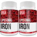 Sapotax Liposomal Fe Iron Supplement for Women & Men – 65 mg Iron, Folic Acid & B12 (60 Softgels, 2 Bottles)