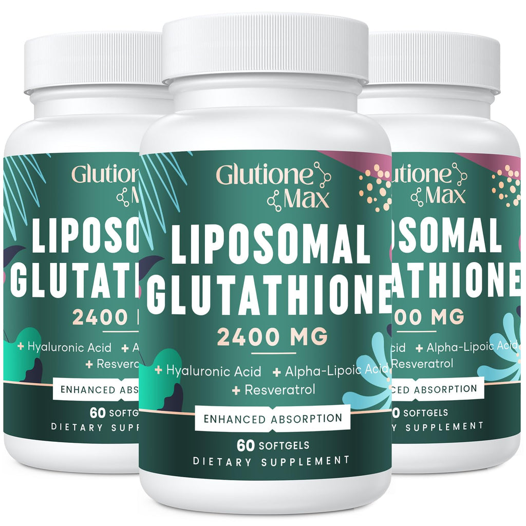 8-in-1 Liposomal Glutathione 2400 MG | High Absorption Antioxidant Formula – 180 Softgels