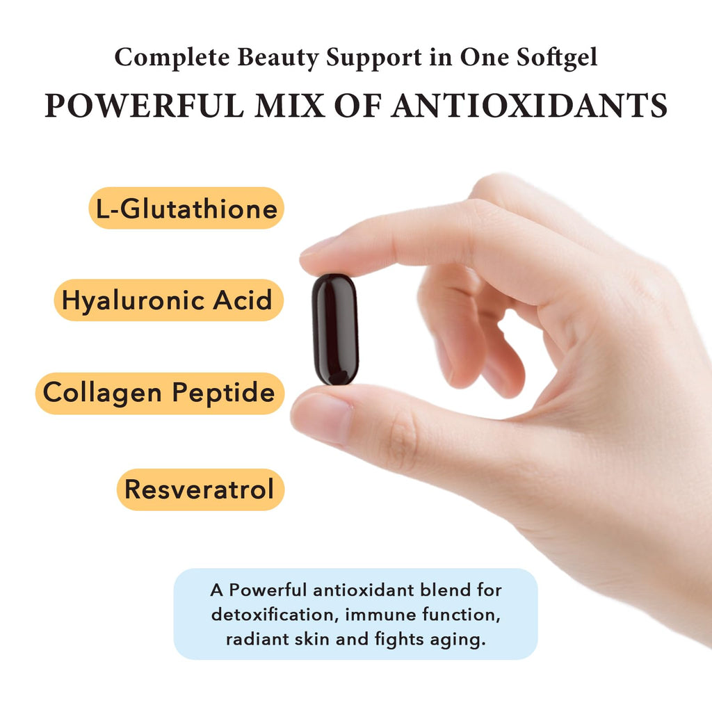 Liposomal Glutathione Softgels - Enhanced Absorption | L-Glutathione, Immune Support, Liver Detox | 60 Softgels