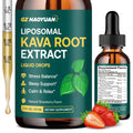 Liposomal Kava Kava Root Extract – High-Absorption Relaxation Drops | Vegan & Non-GMO, Strawberry Flavor