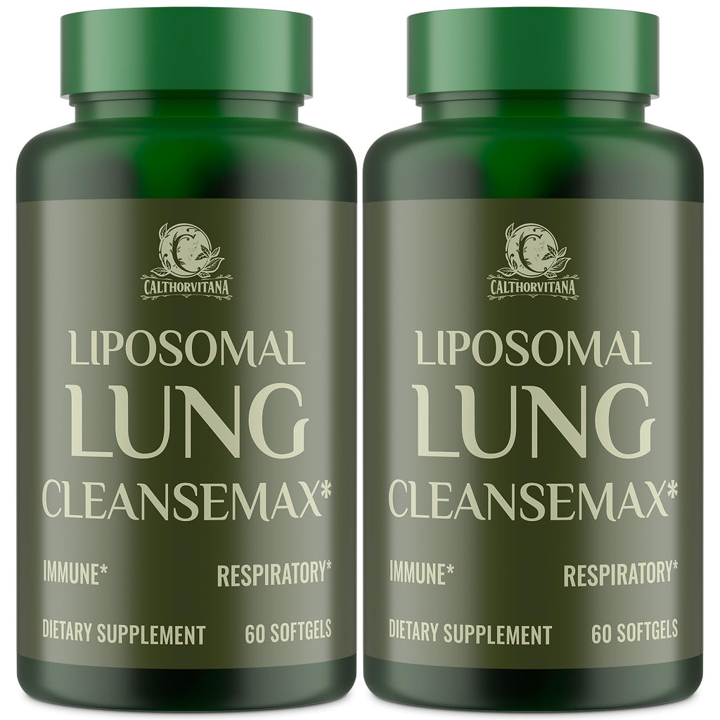 Liposomal Lung Cleansemax Supplement – Mullein Leaf & Elderberry, Quercetin + 13 Herbs & Vitamins | 120 Capsules