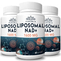 1600 mg Liposomal NAD+ Supplement – 98% Pure NAD+, Superior Absorption, 180 Softgels
