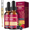2 Pack Liposomal NAD Supplement – 1200mg NAD+ Drops with Resveratrol & Black Pepper (Mixed Berry)