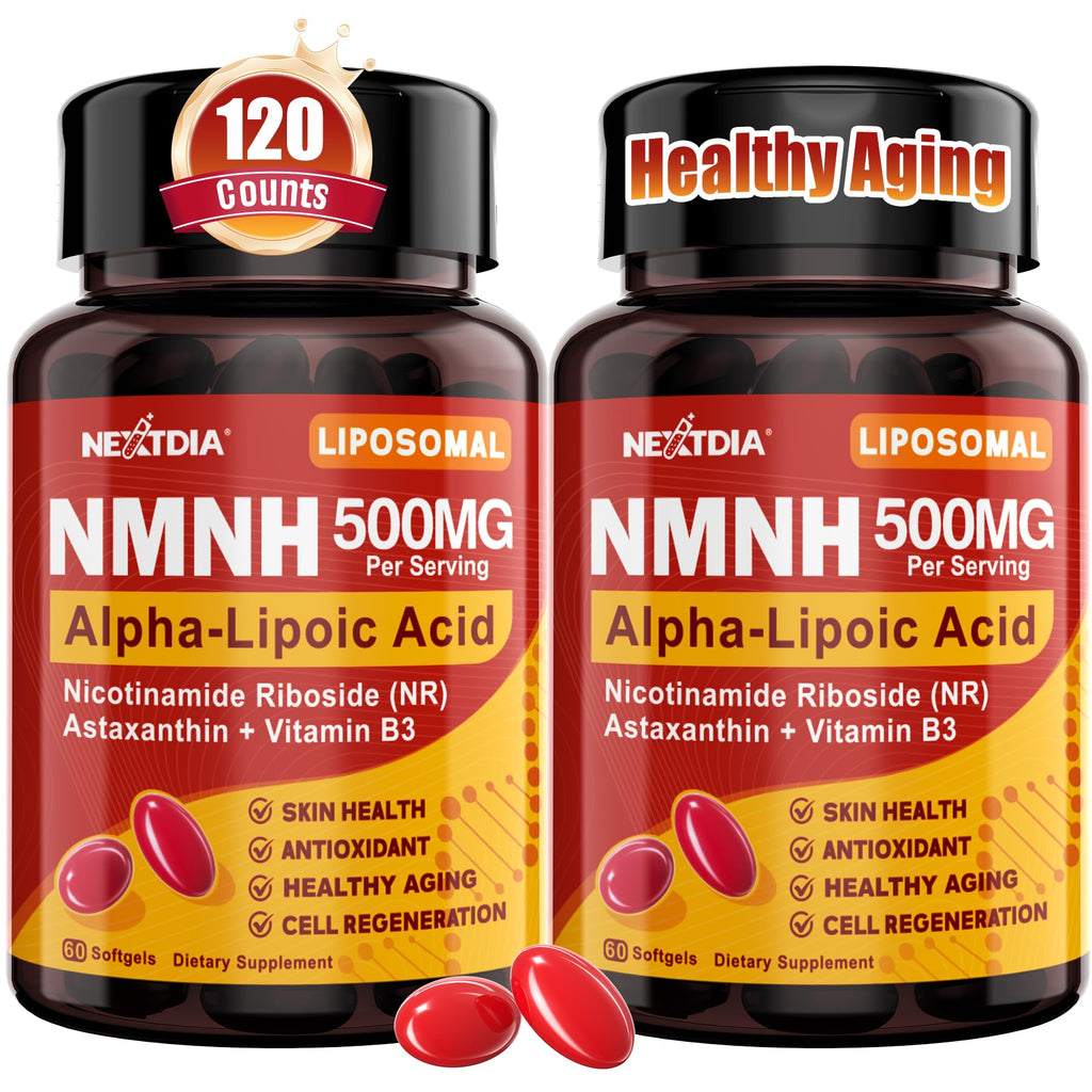 Liposomal NMNH Softgel 500mg with NR, ALA 200mg & Astaxanthin 10mg | Mitochondrial Support & Healthy Aging
