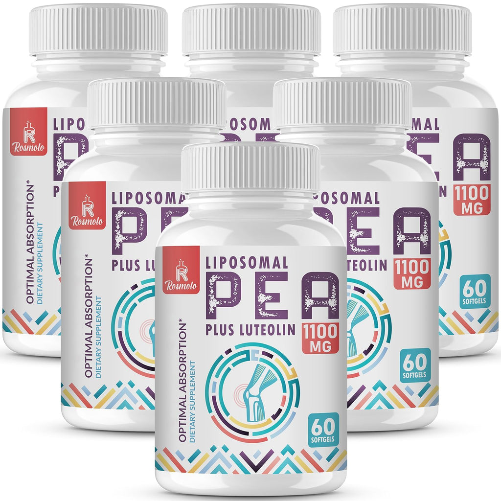 Liposomal Palmitoylethanolamide (PEA) 1000 mg + Luteolin 100 mg | Micronized 99% Purity | 360 Softgels