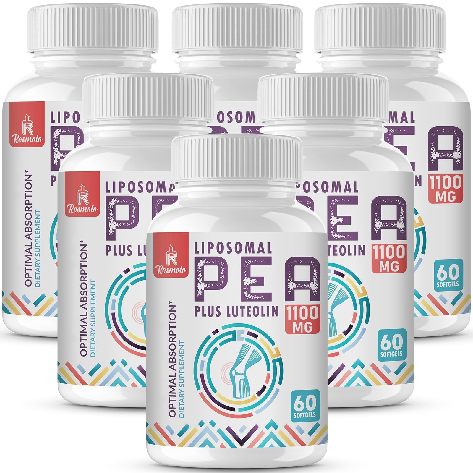 Liposomal Palmitoylethanolamide (PEA) 1000 mg + Luteolin 100 mg | Micronized 99% Purity | 360 Softgels