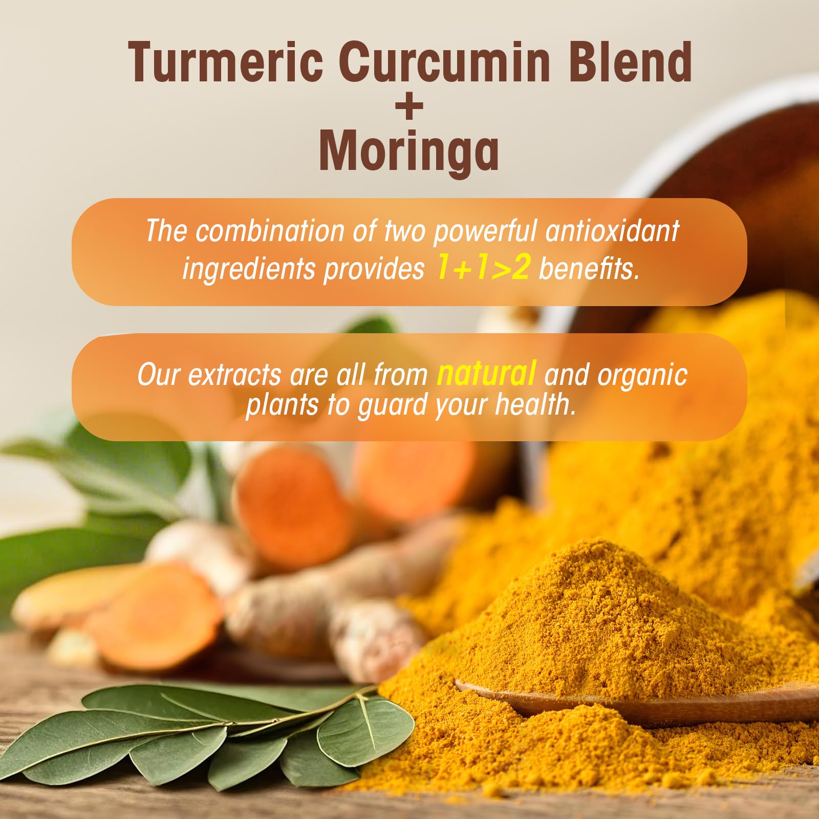 Liposomal Turmeric Curcumin Supplement – High Potency 95% Curcuminoids with Pepper & Moringa | Enhanced Bioavailability & Joint Support