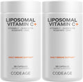 Codeage Liposomal Vitamin C 1500mg with Zinc & Elderberry – Vegan, Non-GMO, 2-Pack