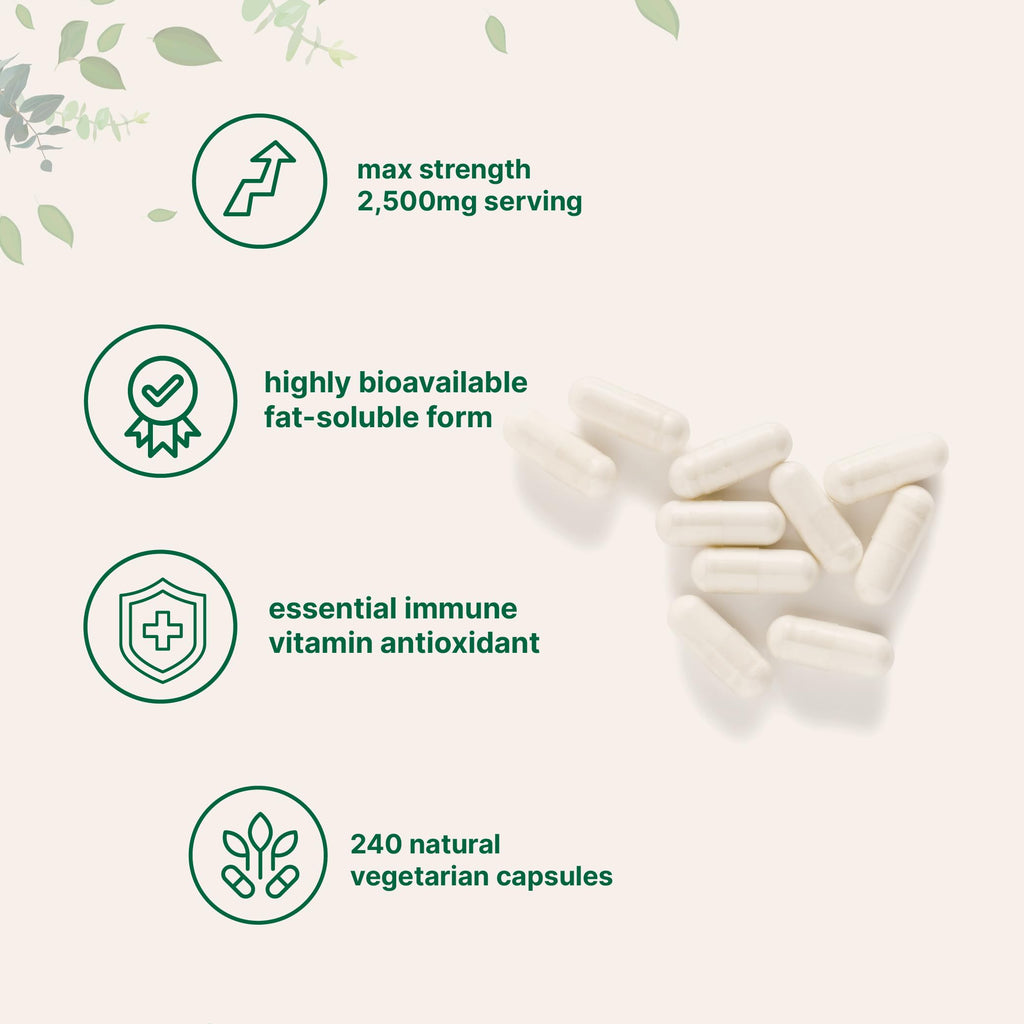Liposomal Vitamin C 2,500mg – 240 Veggie Capsules | High Bioavailability & Immune Support