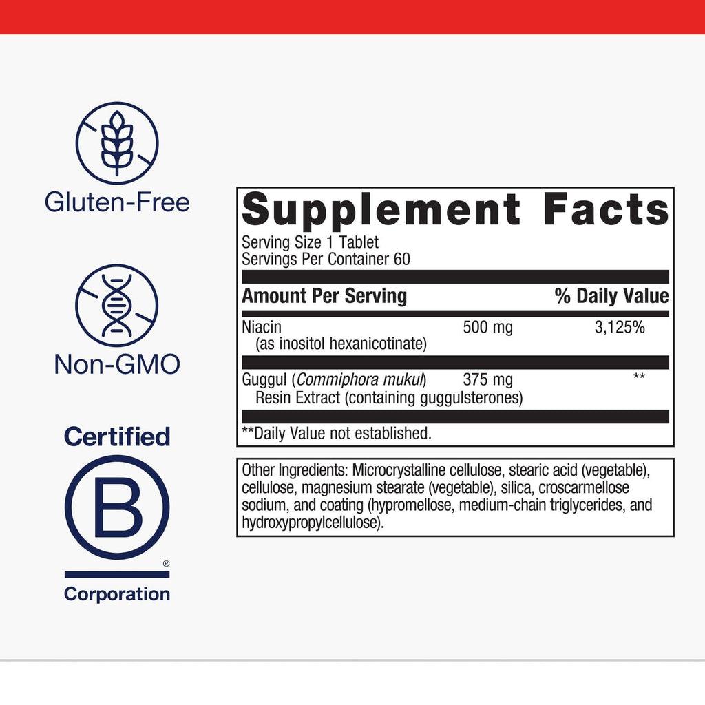 Metagenics Lipotain - Non-Flush Niacin & Guggul Extract (60 Tablets) | Supports Healthy Blood Lipids