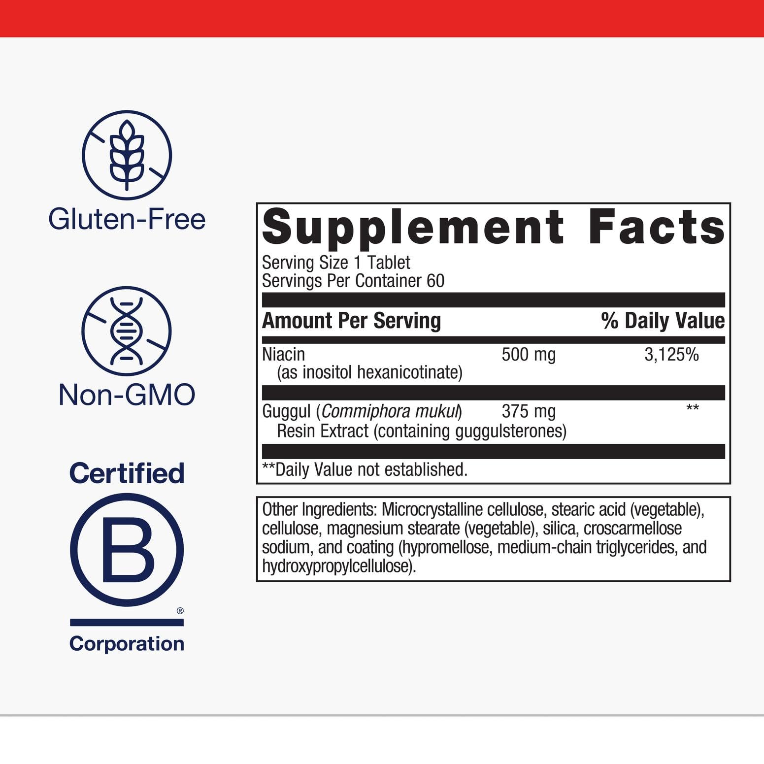 Metagenics Lipotain - Non-Flush Niacin & Guggul Extract (60 Tablets) | Supports Healthy Blood Lipids