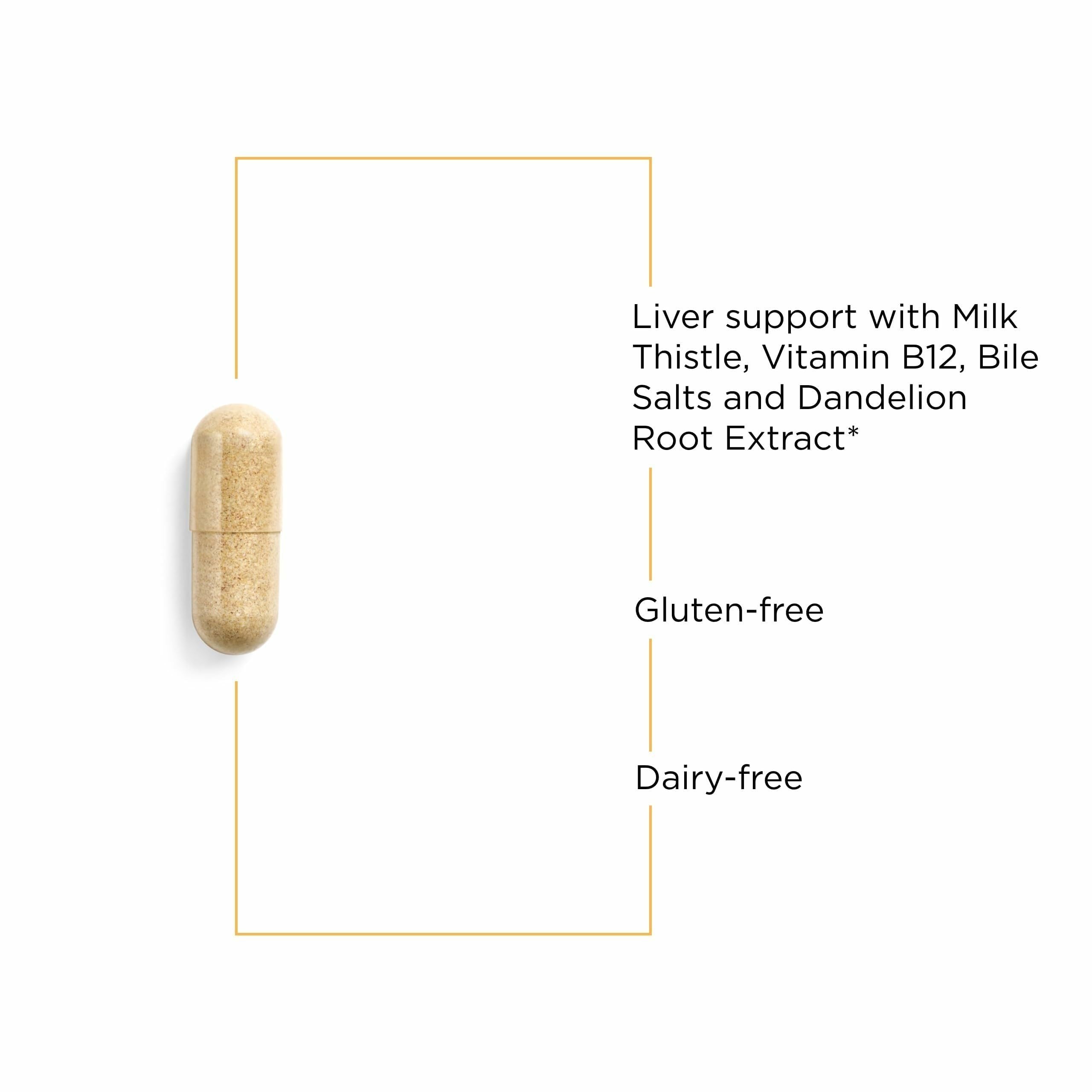 Integrative Therapeutics Lipotropic Complex - Liver Support Supplement for Adults* | Milk Thistle, Vitamin B6 & B12 | Gluten-Free & Dairy-Free - 90 Count (45 Servings)