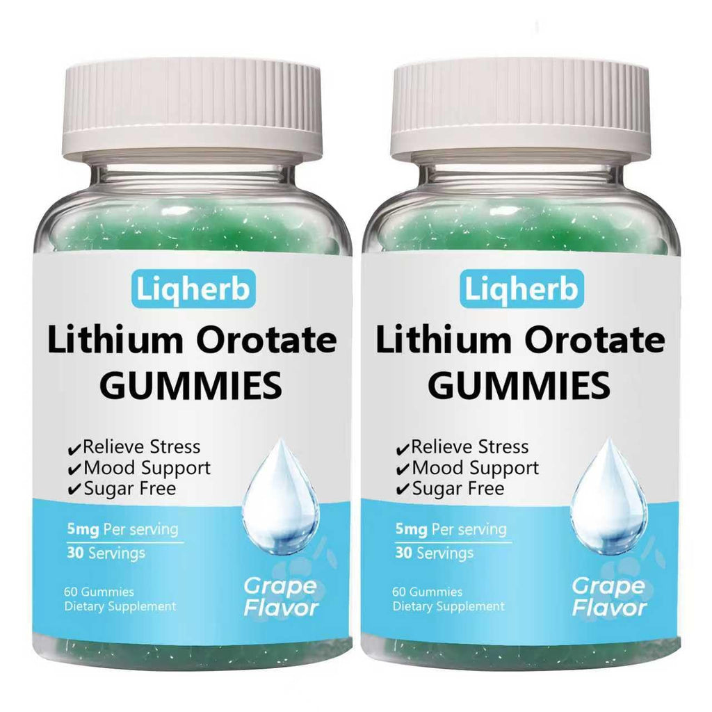 Liqherb Lithium Orotate Gummies 5mg – Mood Support & Stress Management (Vegan, Sugar-Free)