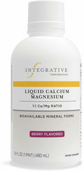 Integrative Therapeutics Liquid Calcium Magnesium – Berry Flavor, Vitamin D3, 16 oz | 32 Servings