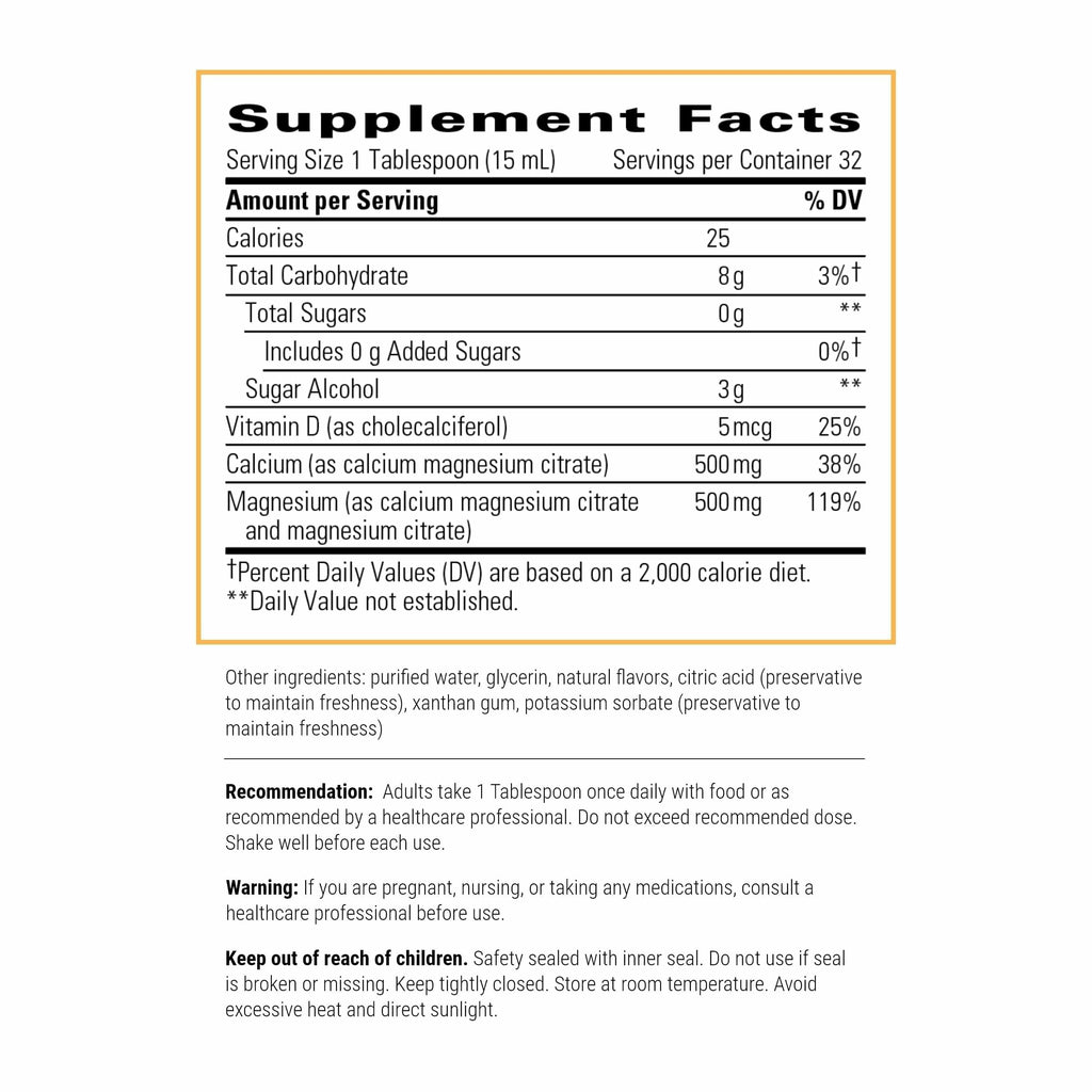Integrative Therapeutics Liquid Calcium Magnesium – Berry Flavor, Vitamin D3, 16 oz | 32 Servings