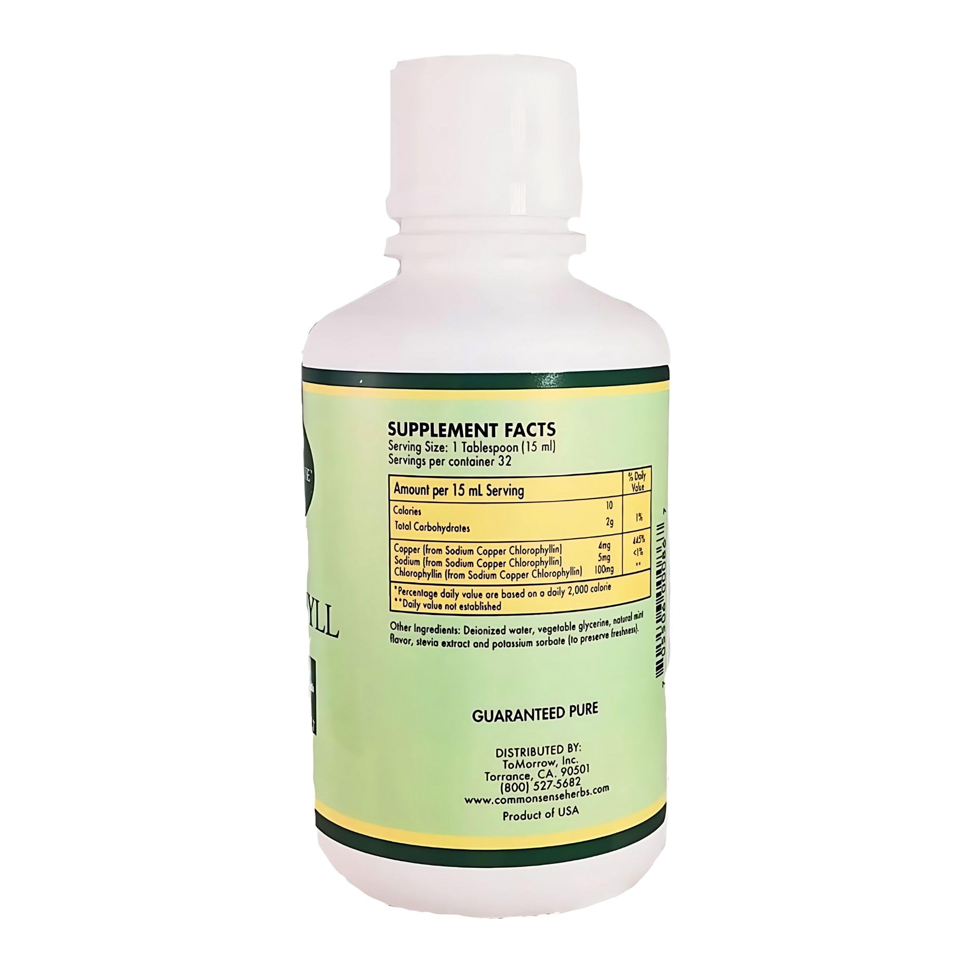 Liquid Chlorophyll 16oz. | Natural Mint Flavor | Immune Health | Intestinal Support
