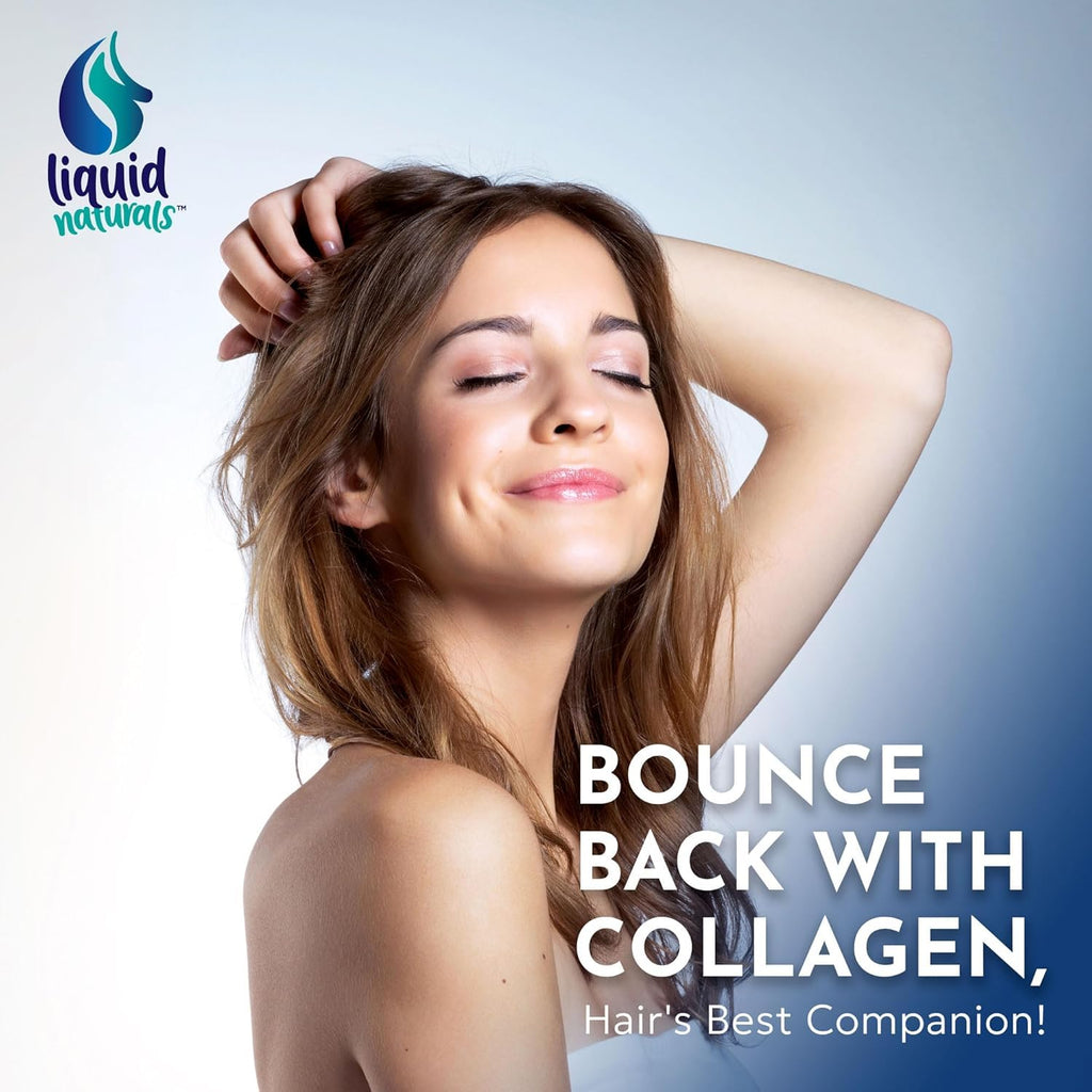 Liquid Collagen & Biotin Drops – Vanilla Flavor, 2oz | Hair, Skin & Nails Support, Keto Friendly