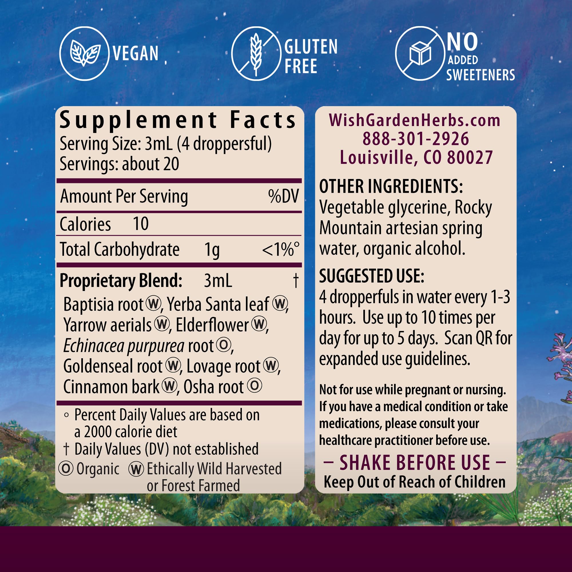 WishGarden Kick-Ass Immune Activator – Herbal Immunity Support (2oz)