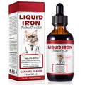 Liquid Iron Drops for Cats - Supports Anemia, Energy & Vitality (Caramel Flavor) 2 fl oz