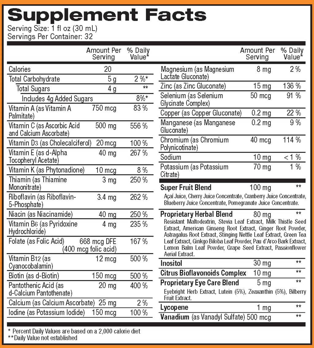 ReViva Liquid Multivitamin Twin Pack – 2 Bottles, 32 oz Each | Gluten Free