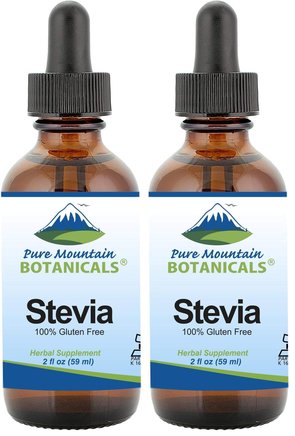 Liquid Stevia Drops – Alcohol-Free, Kosher Sugar Substitute (2oz) – Pack of 2