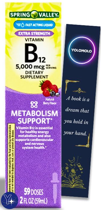 Liquid Vitamin B12 5000mcg Berry – Metabolism Support, 2 oz | Spring Valley