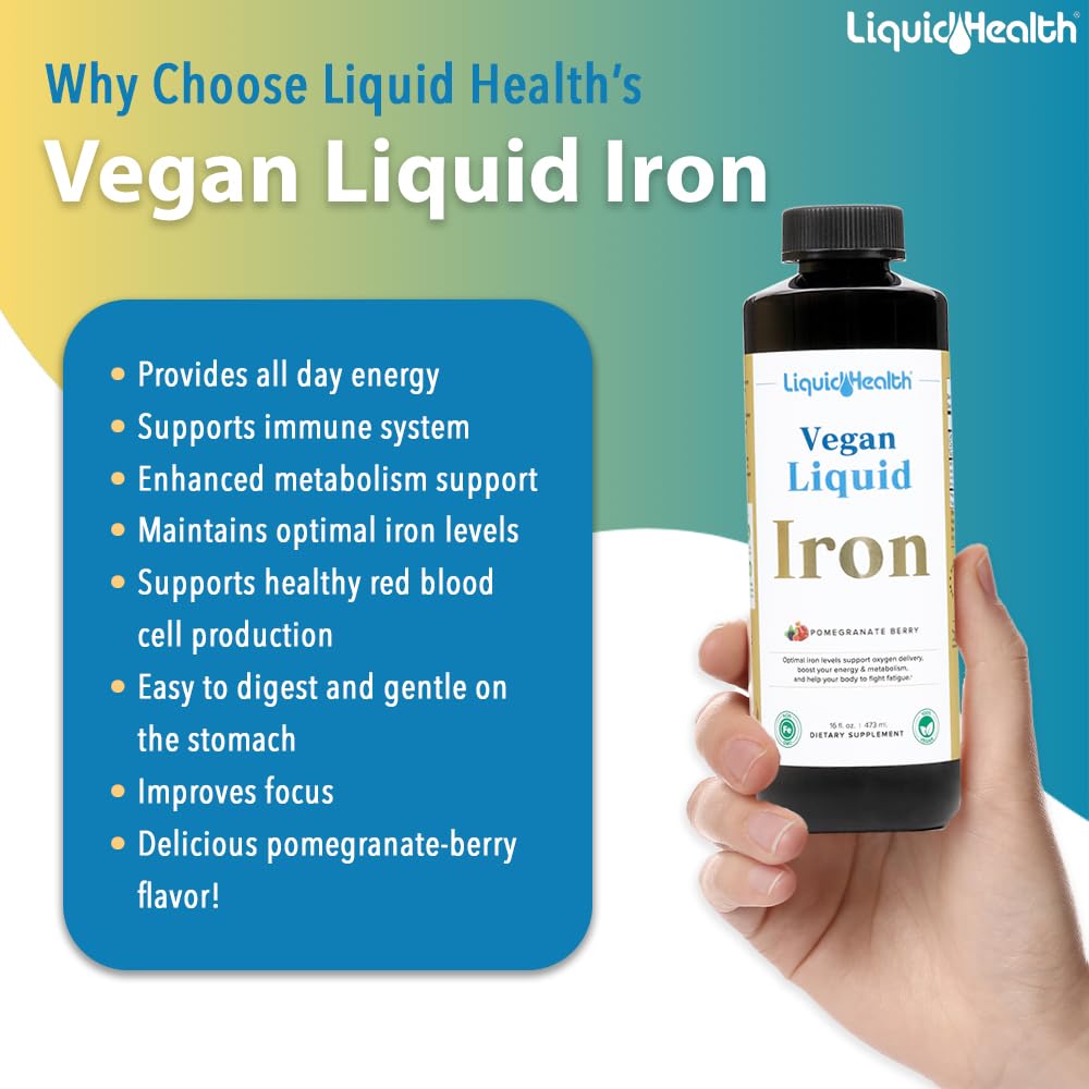 LIQUIDHEALTH Prenatal Baby Booster Bundle – Vegan Liquid Multivitamin & Iron (USA Made)