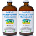 LIQUIDHEALTH Prenatal/Postnatal Liquid Multivitamin with Real Folate – Made in USA, Vegan, Sugar-Free, Non-GMO (2 Pack)