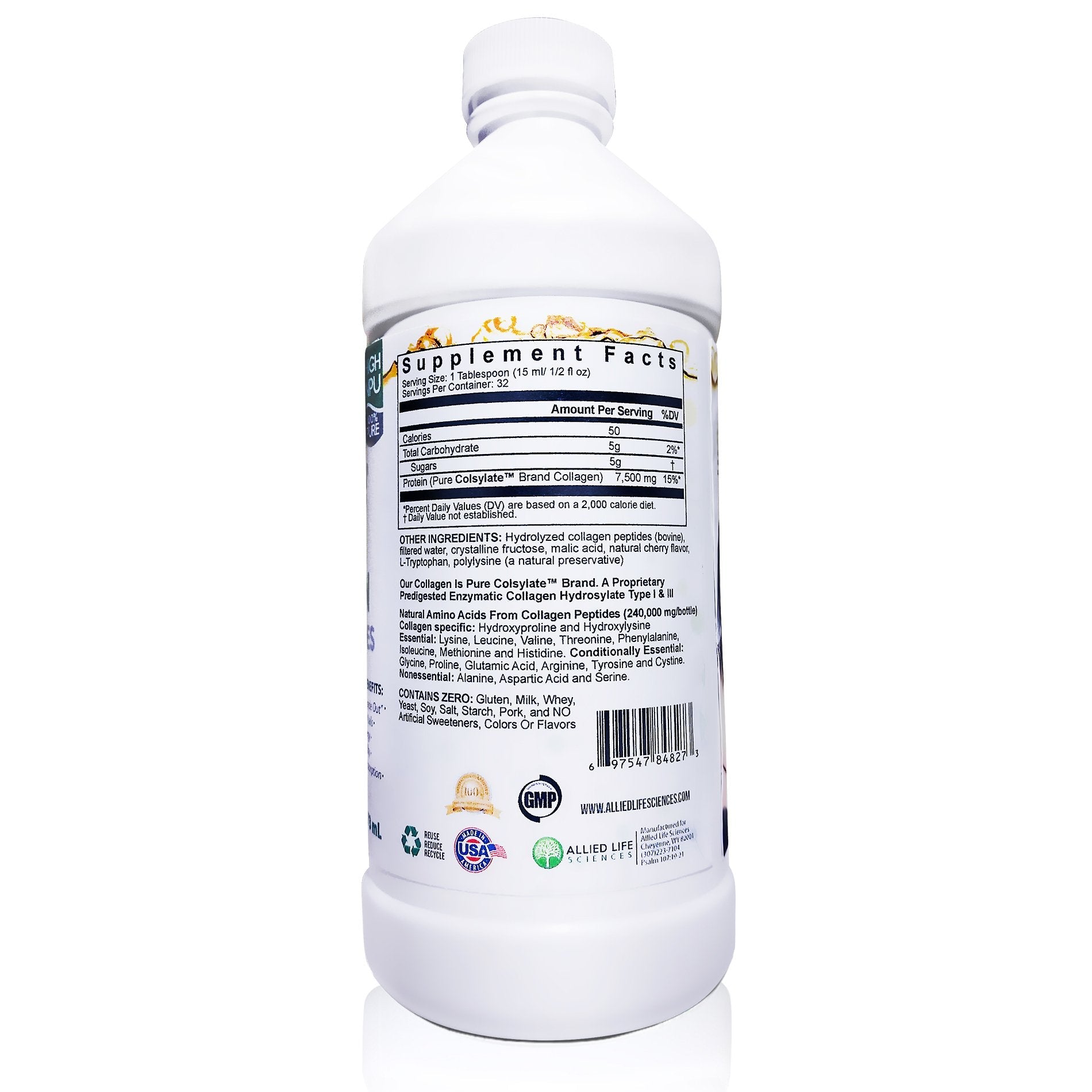 LiquiVive Liquid Collagen Protein Peptides Concentrate | Hydrolyzed Collagen Drink | Higher Absorption