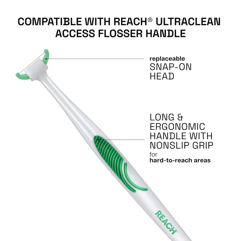 Listerine Ultraclean Access Flosser Refills – Mint, 28 Count (Pack of 3) – Snap-On Heads