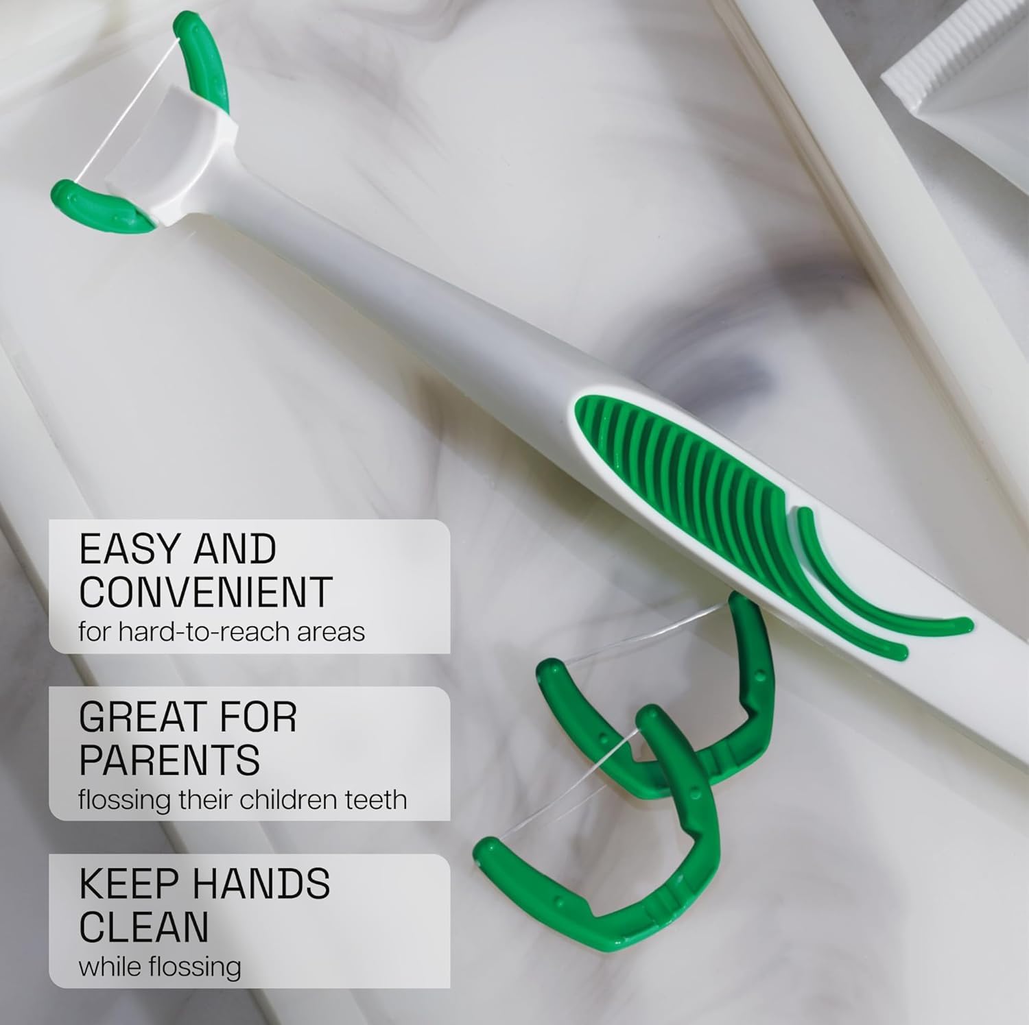 Listerine Ultraclean Access Flosser Refills – Mint, 28 Count (Pack of 3) – Snap-On Heads