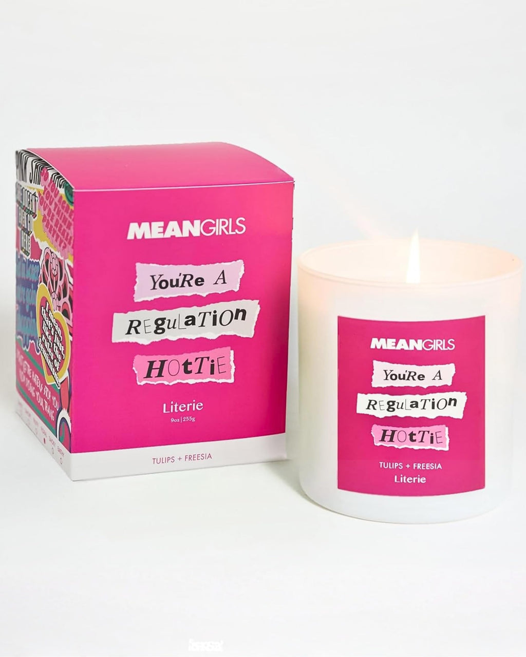 Literie Mean Girls Inspired Candle – You're a Regulation Hottie (Tulips + Freesia), 9oz, 50h Burn