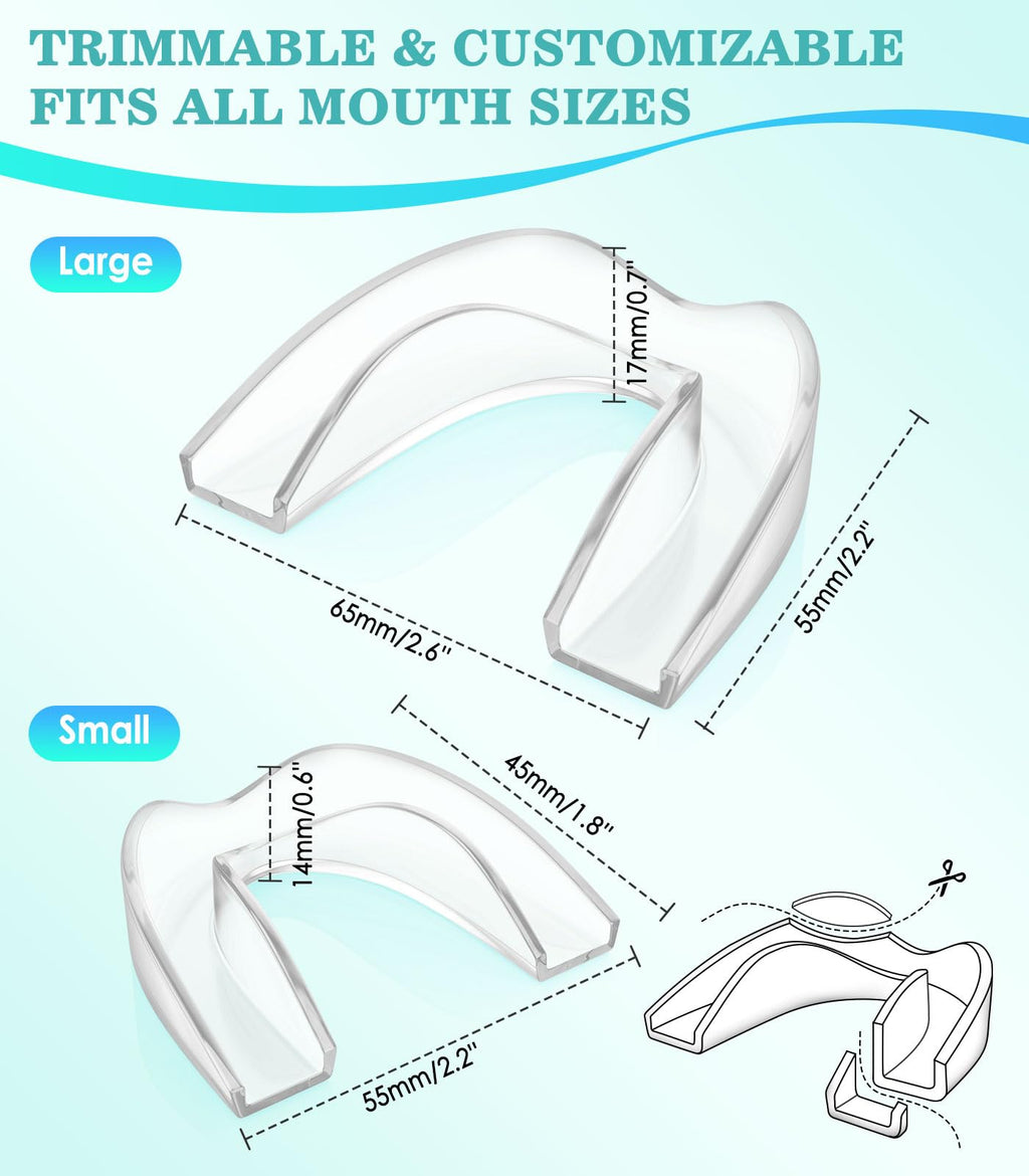 Litlcutie Night Mouth Guard for Teeth Grinding – 4 Pcs, 2 Sizes, Clear