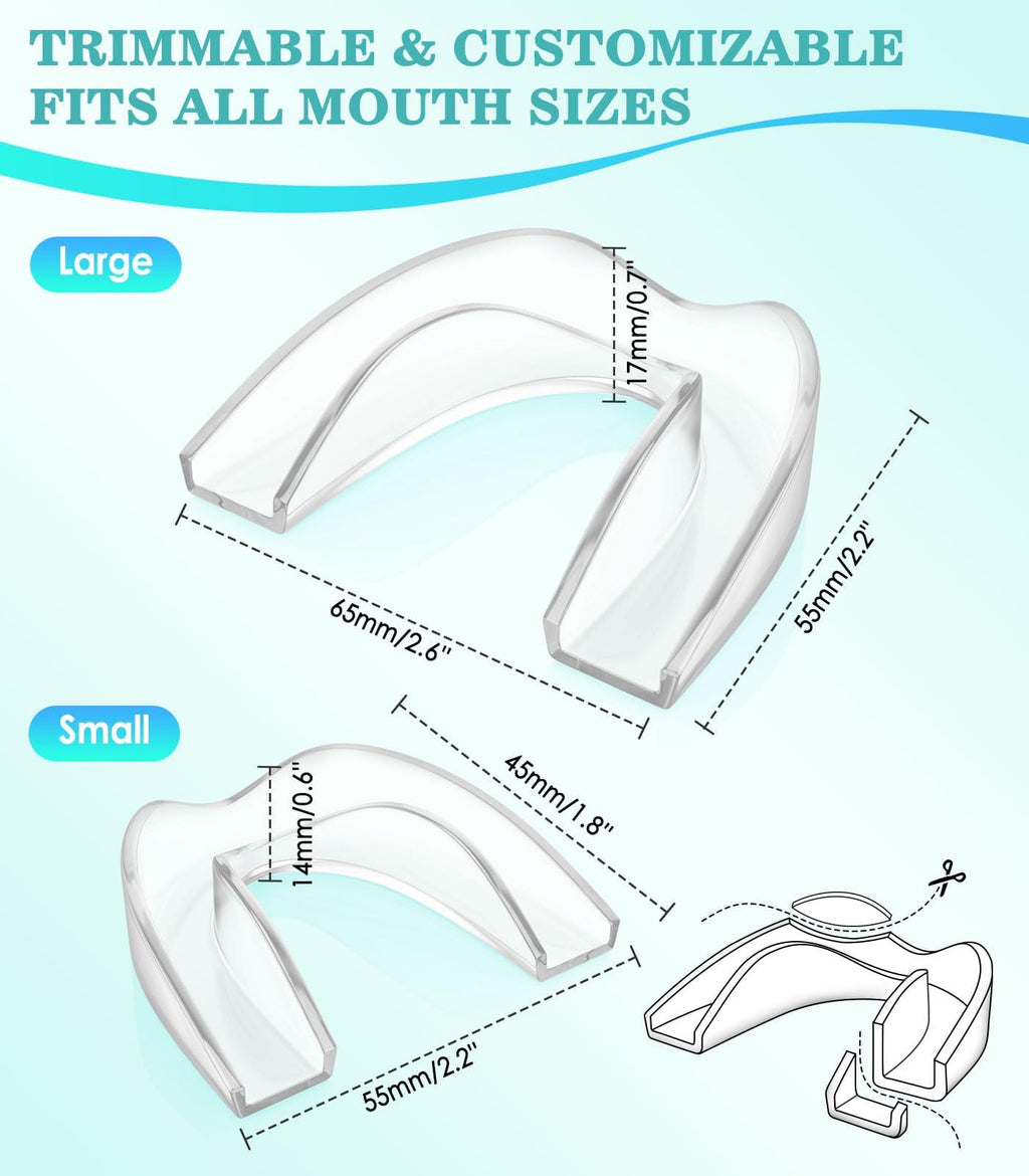 Litlcutie Mouth Guard for Teeth Grinding at Night – 4 Pack, 2 Sizes, Transparent