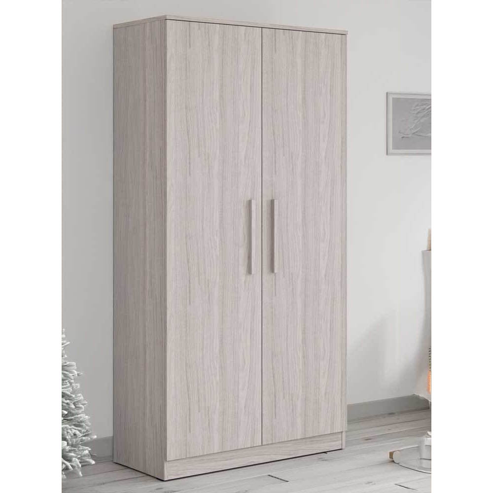 Little Acorns Amalfi 3 Piece Nursery Furniture Set with Cot Bed, Dresser and Wardrobe - Grey Ash