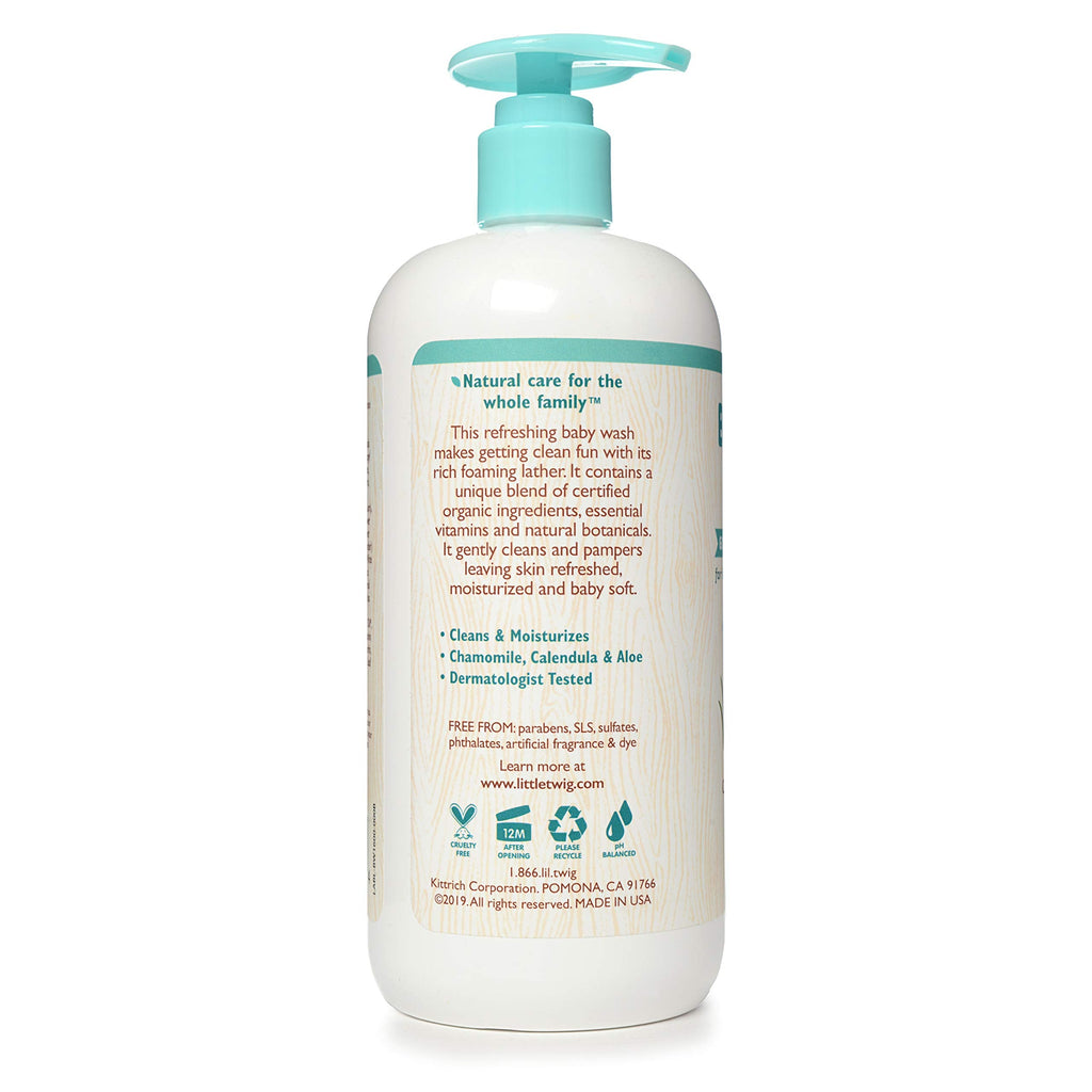 Little Twig Baby Wash – Fragrance Free, Plant-Derived Formula, 17 fl oz