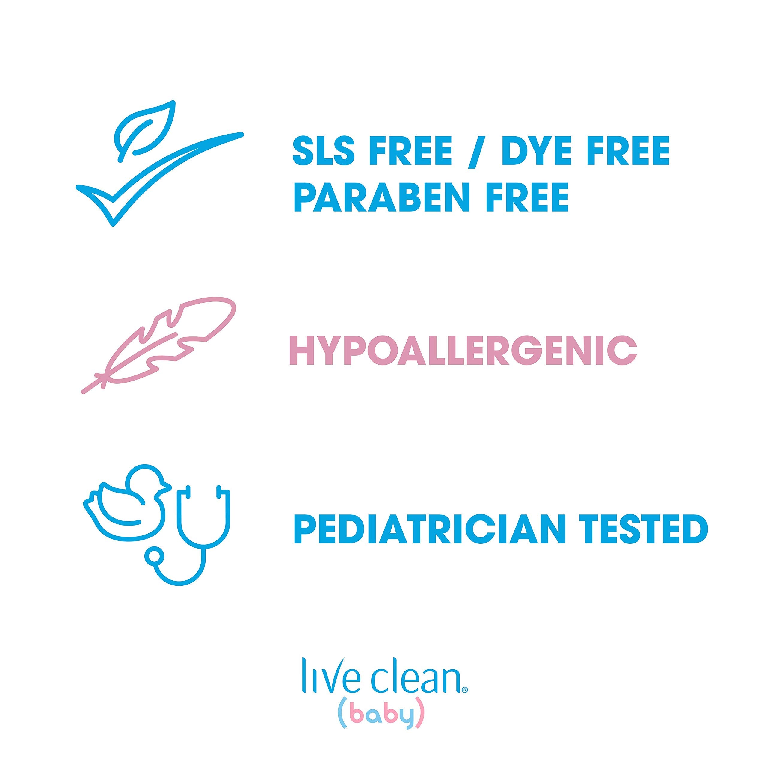 Live Clean Baby Tearless Shampoo & Wash – Organic, Eco-Friendly, 750 ml