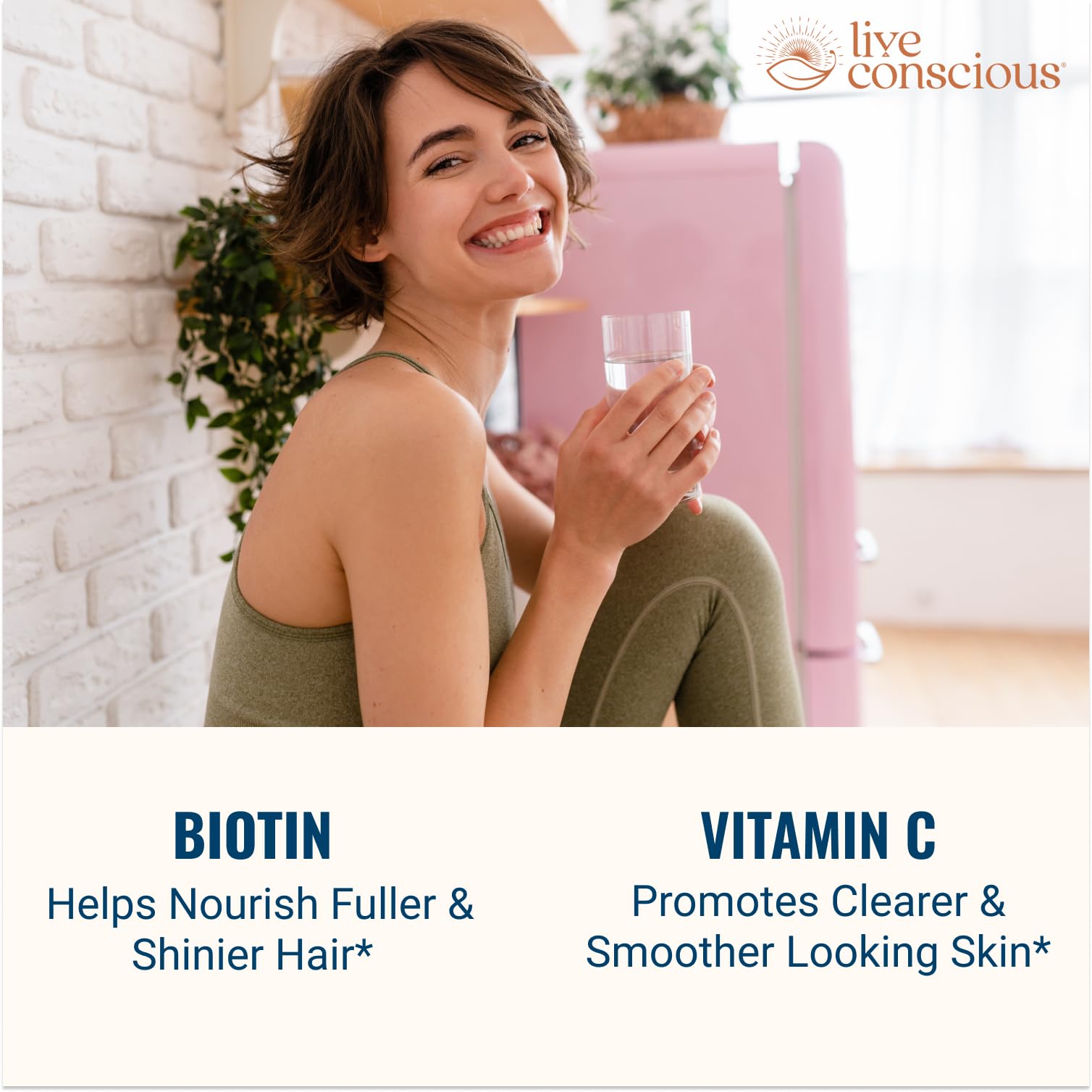 Live Conscious Beyond Collagen Multi Collagen Capsules – Types I, II, III, V & X with Biotin & Vitamin C | 2-Pack, 90 Capsules