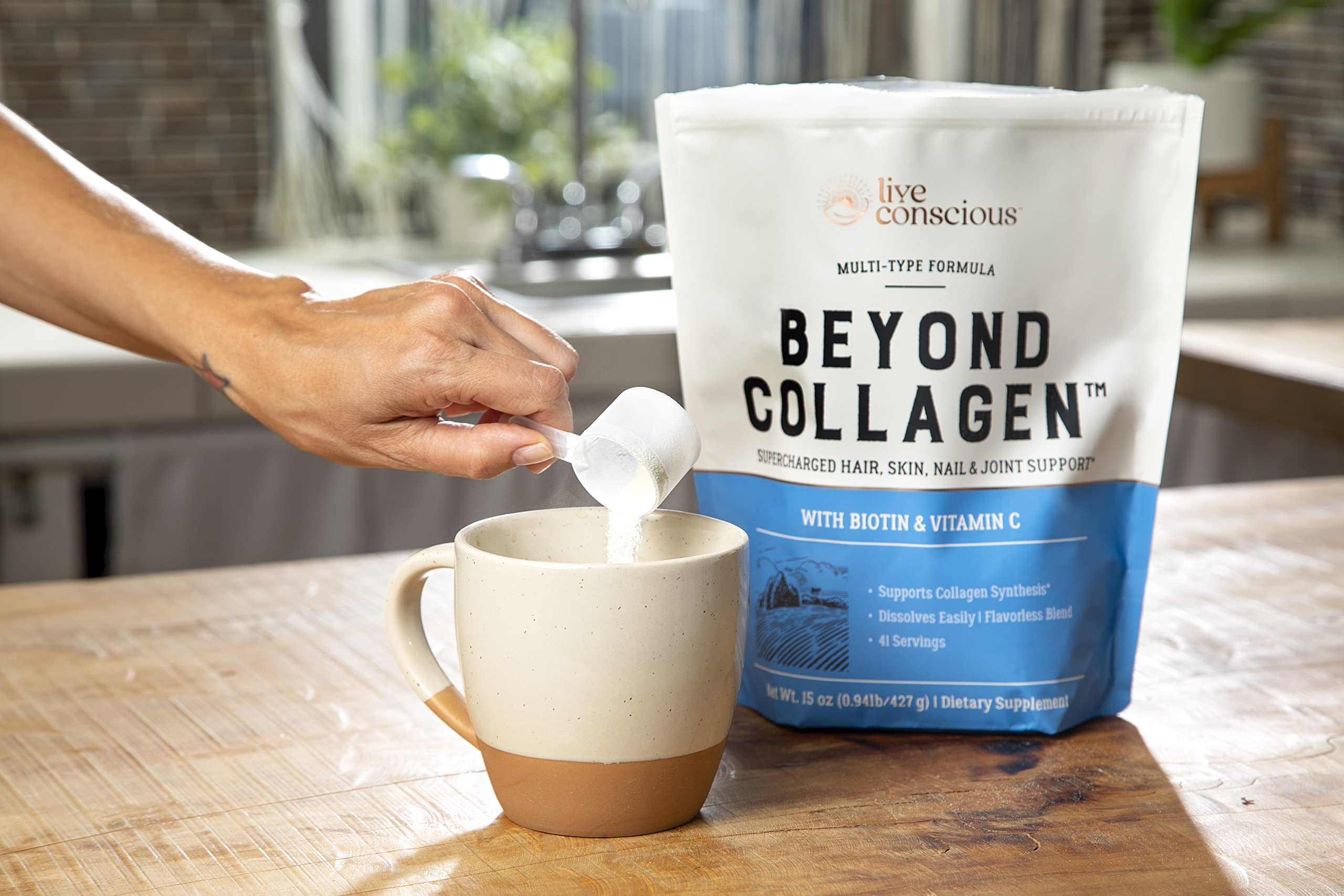 Live Conscious Beyond Collagen Multi Collagen Powder – Types I, II, III, V & X | Keto Friendly 2-Pack