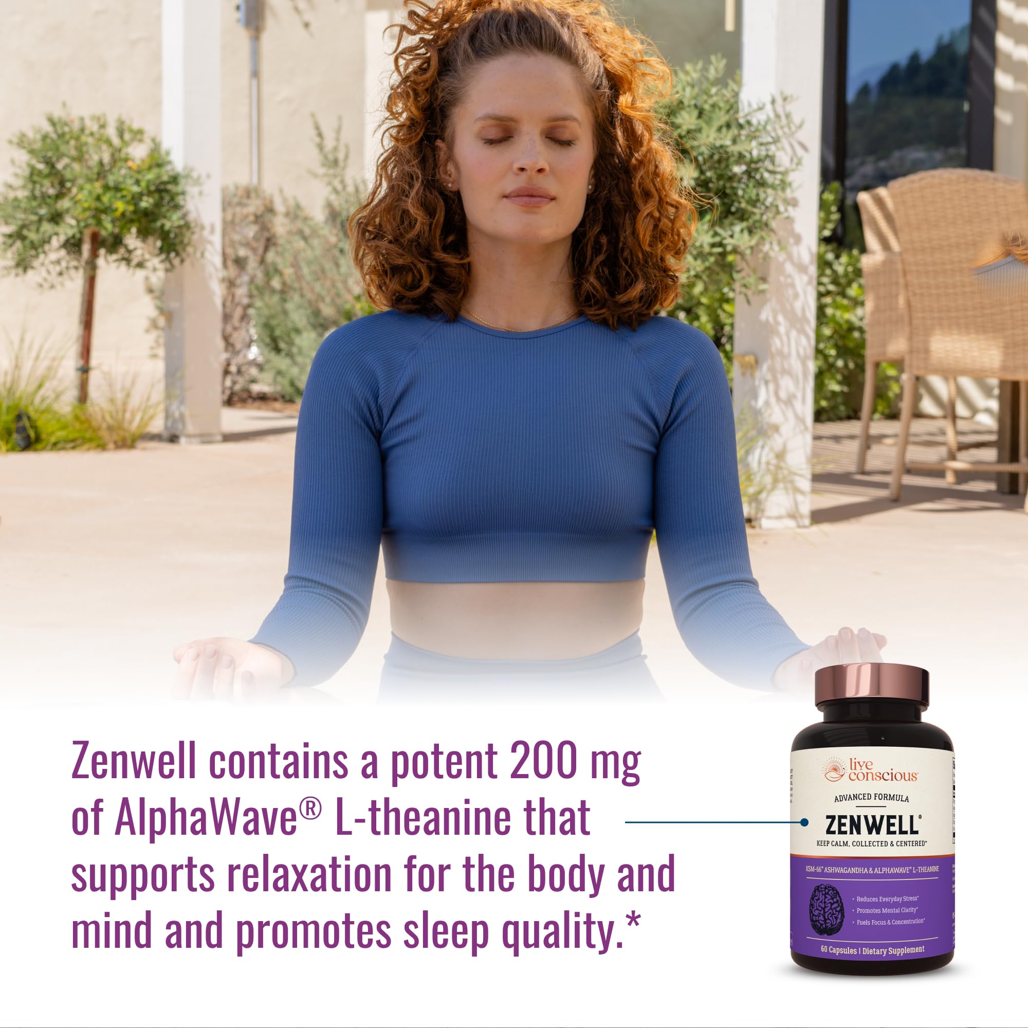 KSM-66 Ashwagandha with L-Theanine & AlphaWave – ZenWell 60 Caps