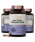 Live Conscious Lions Mane Mushroom Supplement Capsules for Brain Support - Lion's Mane, Cordyceps, Reishi & Turkey Tail