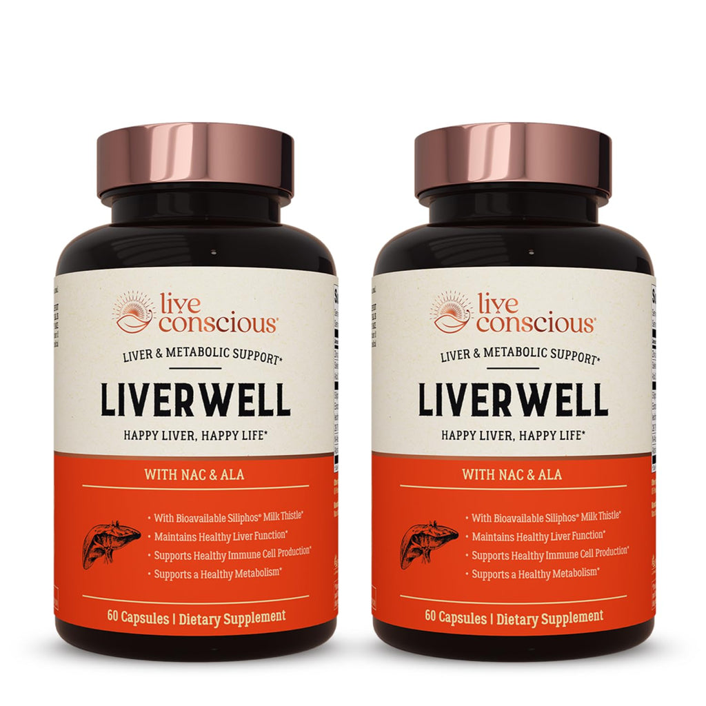 Live Conscious LiverWell: Liver Cleanse, Rejuvenation & Metabolic Support – 2 Pack