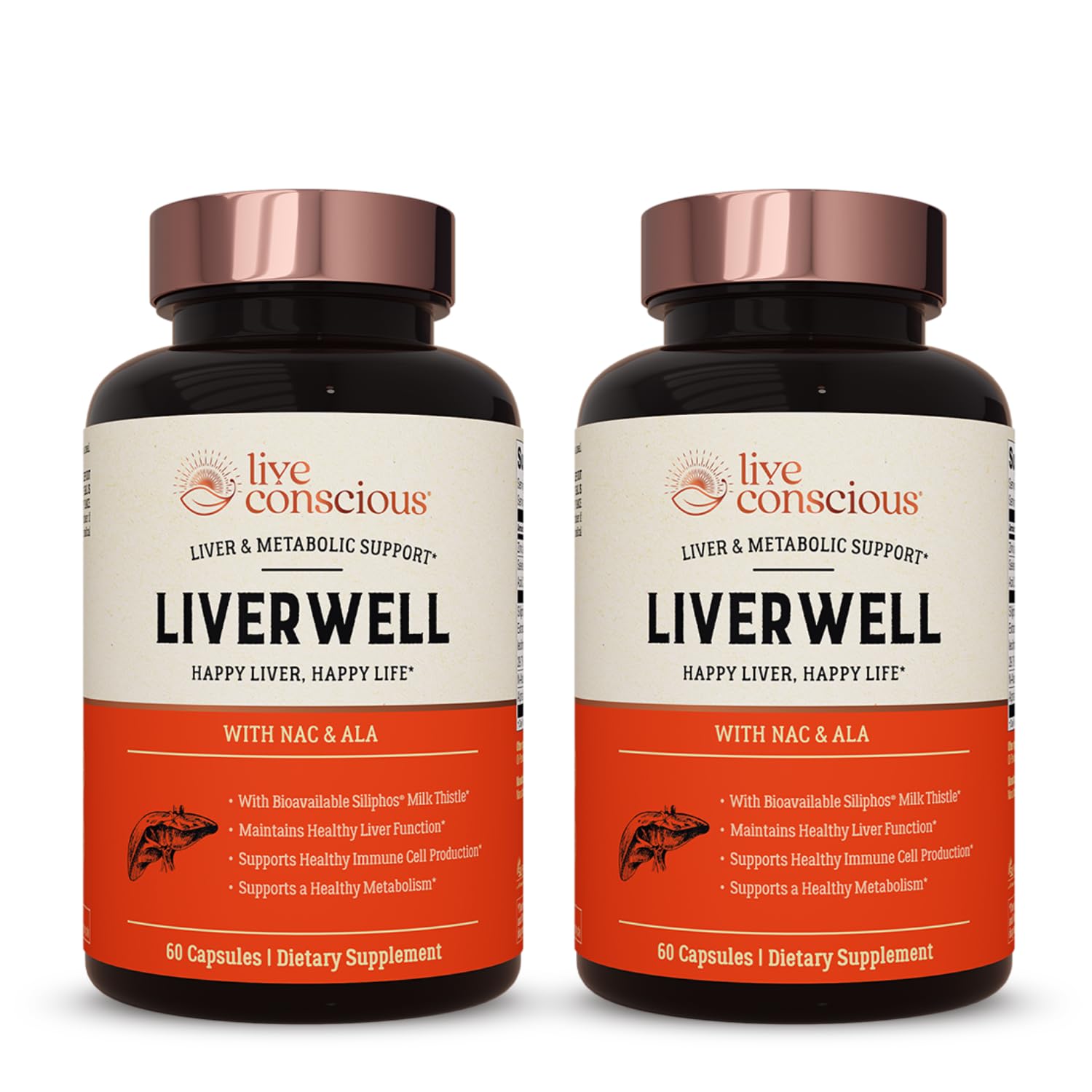 Live Conscious LiverWell: Liver Cleanse, Rejuvenation & Metabolic Support – 2 Pack