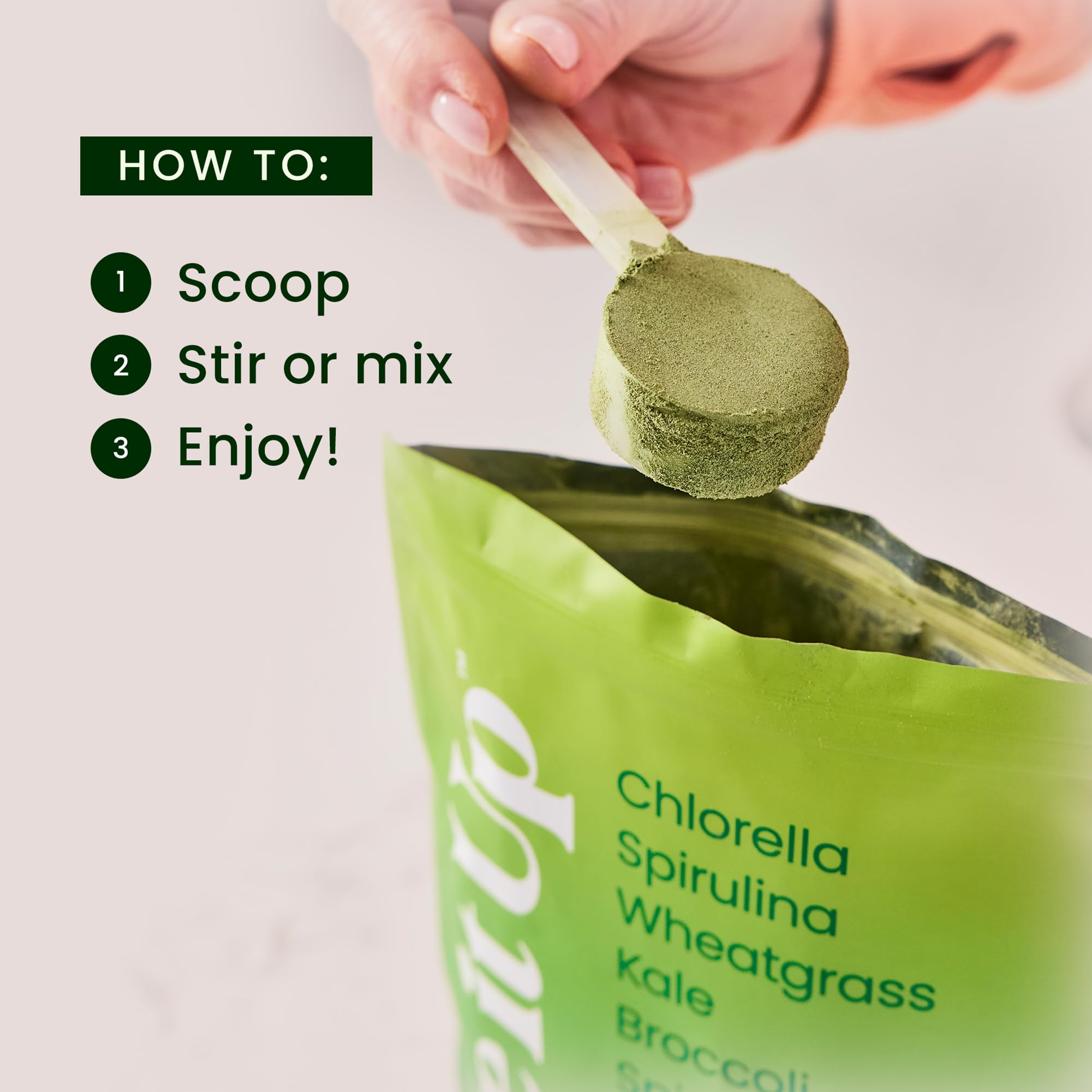 LIVE IT UP Super Greens Powder | Plant-Based Superfood + Probiotics & Digestive Enzymes | 30 Servings