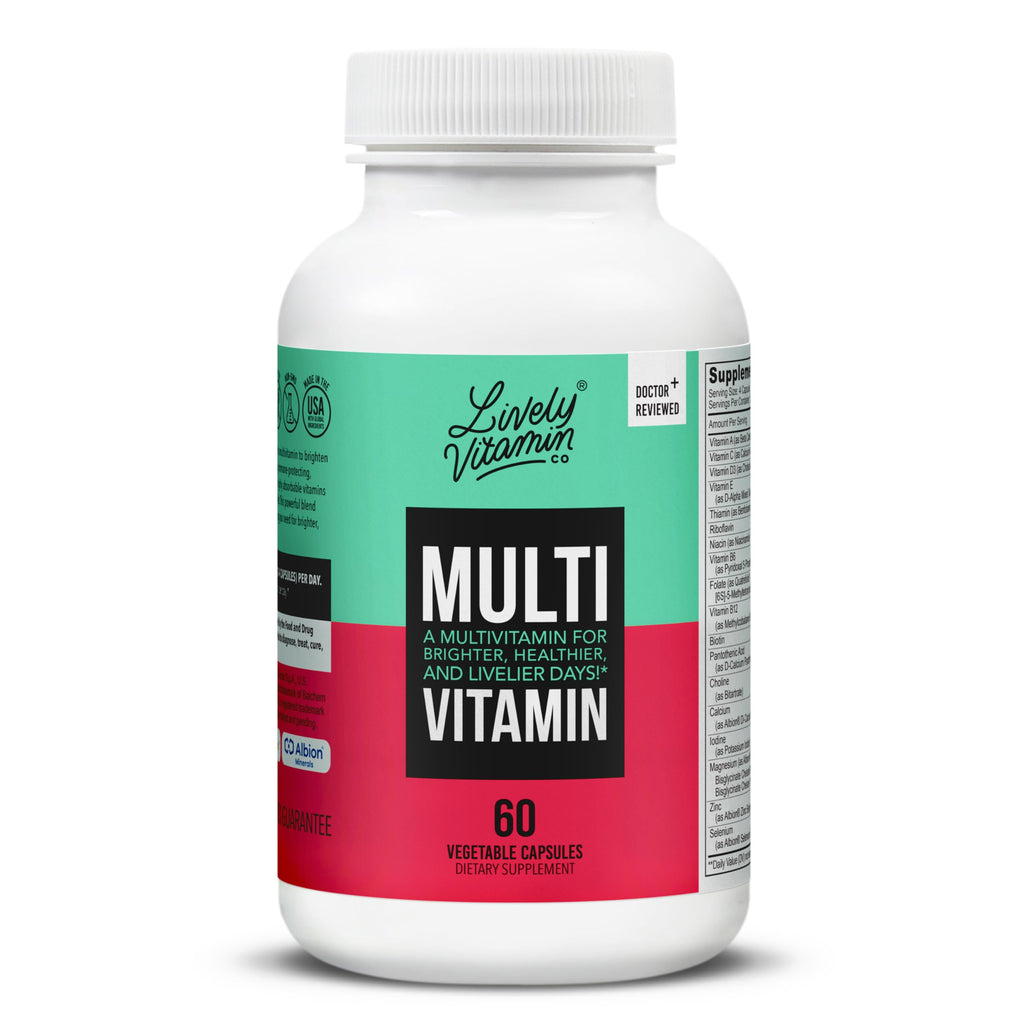 LIVELY VITAMIN CO. Multivitamin - 37 Vitamins & Minerals | 60 Vegetarian Capsules