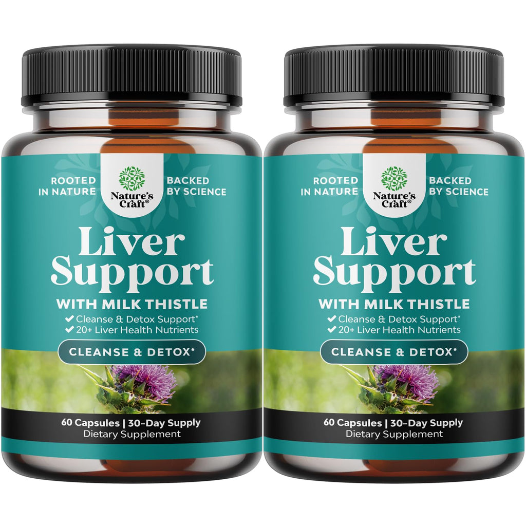 Natures Craft Liver Cleanse Detox & Repair 2 Pack — Milk Thistle Liver Support