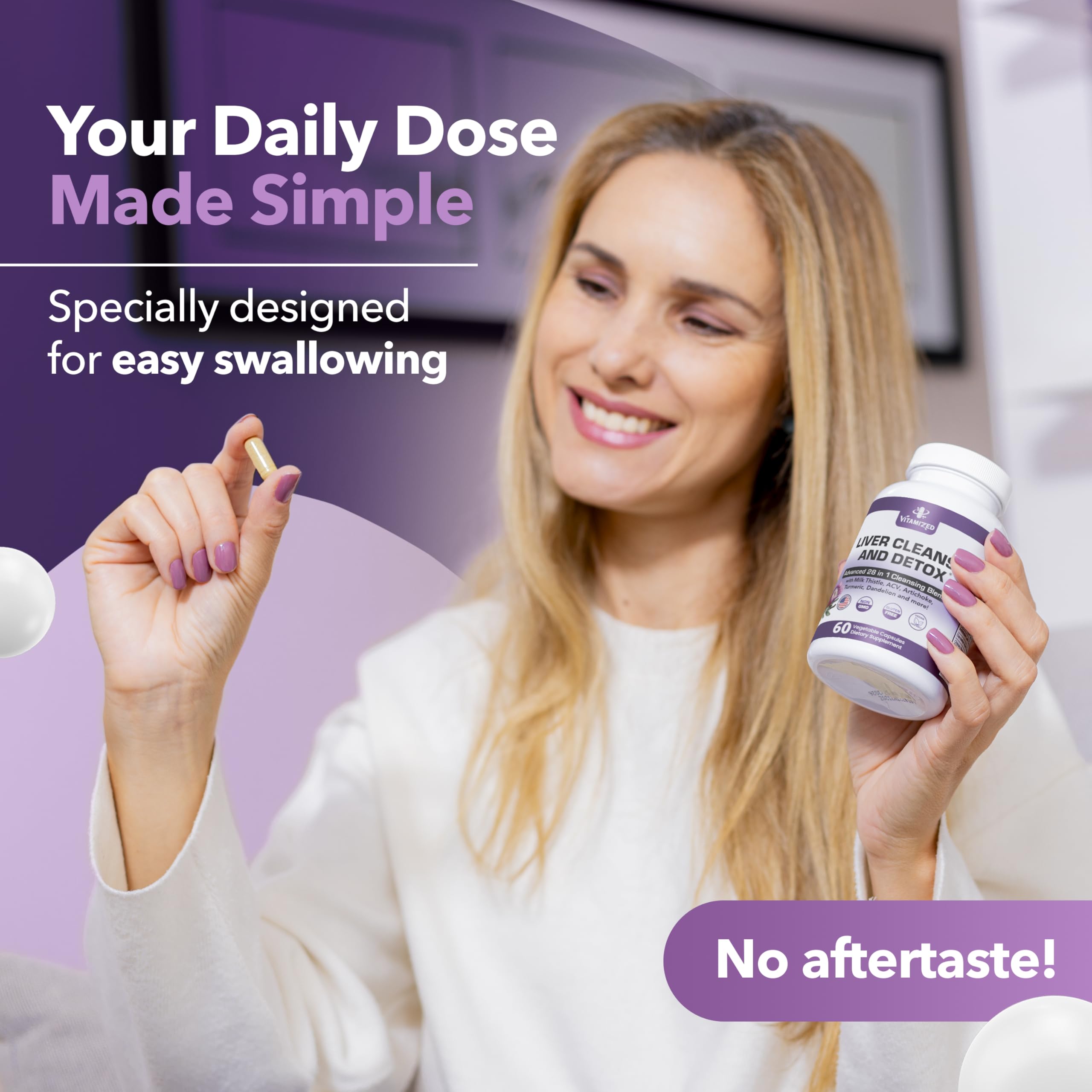 Liver Cleanse Detox & Repair – 28-in-1 Fatty Liver Supplement (Milk Thistle, Artichoke, Dandelion) | 60 Pills