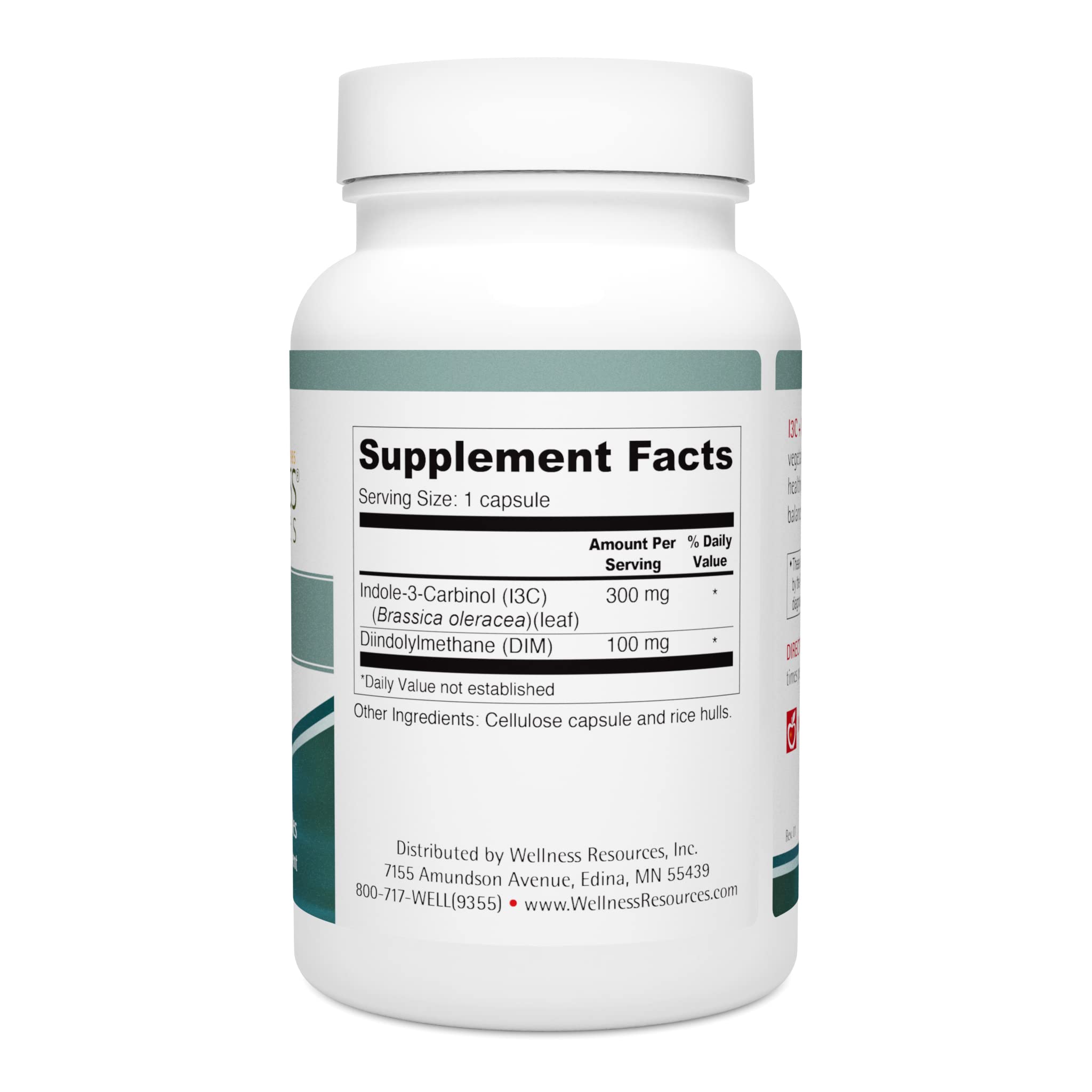 Wellness Resources I3C + DIM for Healthy Estrogen Metabolism & Detoxification | 60 Capsules