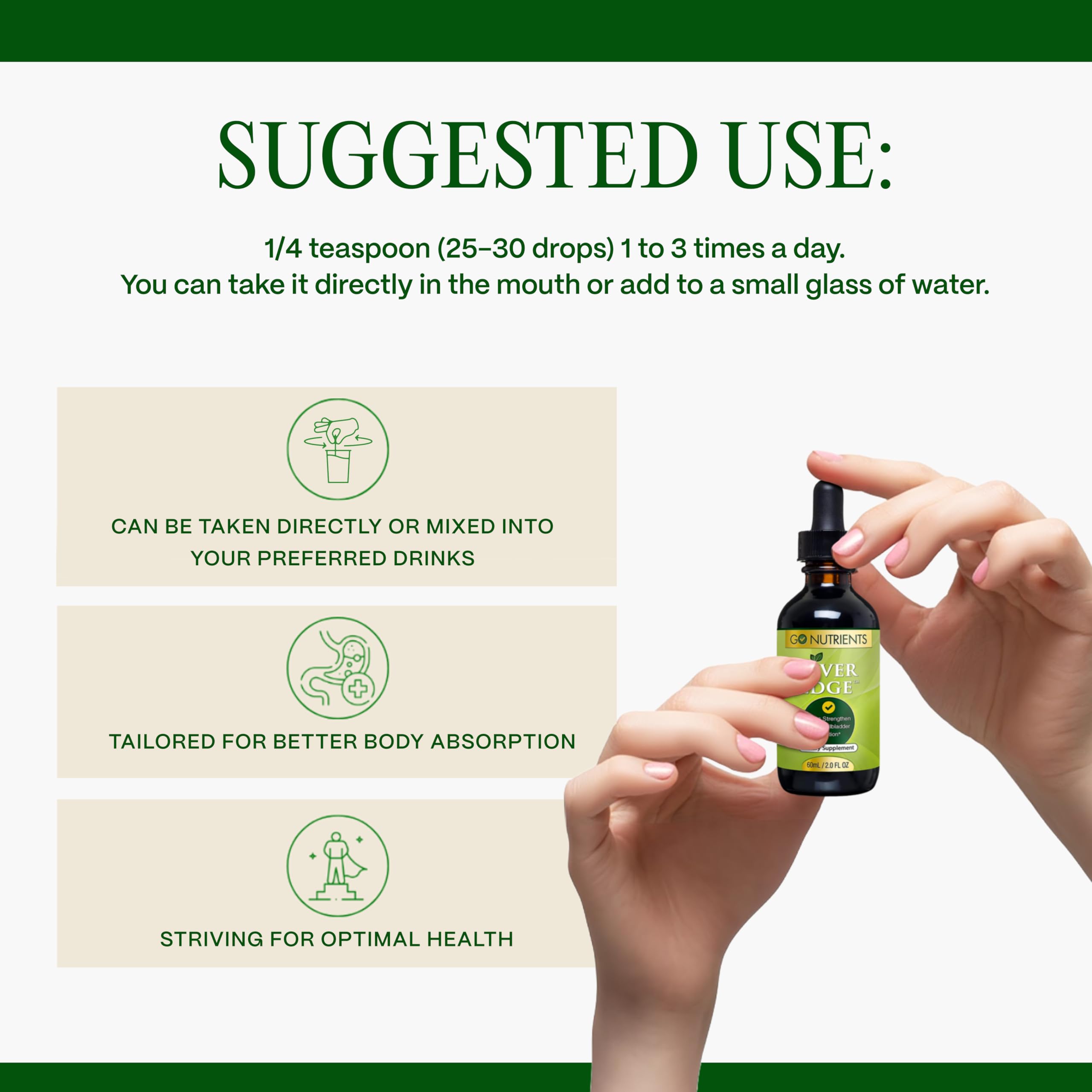 Go Nutrients Liver Edge – Organic Milk Thistle Liver Support Drops (2 oz)